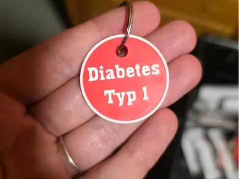 Diabetes Typ 1 Schlüsselanhänger