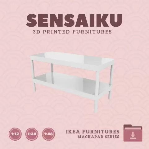 Miniature Replica 01. MACKAPAR Shoe Rack for Miniature Dollhouse - IKEA (1:12,24,48) - 3D Print Inst