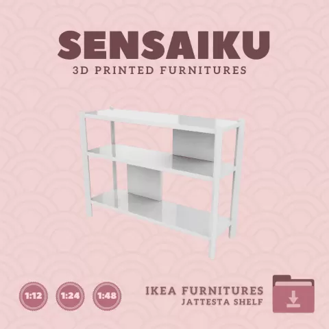 Miniature Replica 01. JATTESTA Side Table for Miniature Dollhouse - IKEA (1:12,24,48) - 3D Print Ins