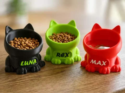 Paws-some Personalized Ergonomic Pet Bowl