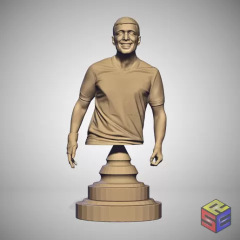 Busto Giorgian De Arrascaeta - Futbolista Flamengo y Uruguay