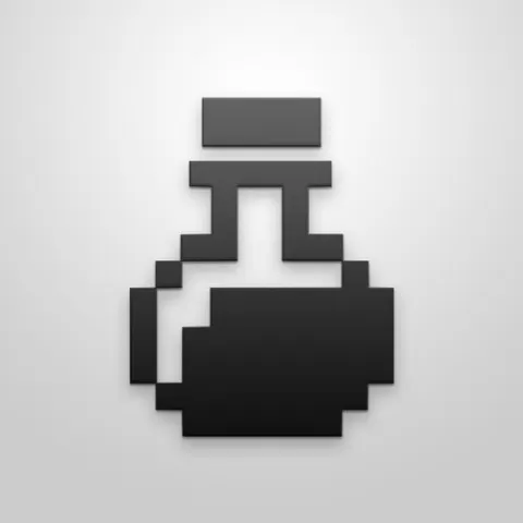 Pixel Art Typewriter 3D Printable Sculpture