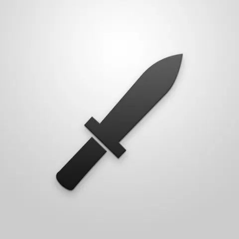 Tactical Training Knife with Guard - 3D Printable Prop