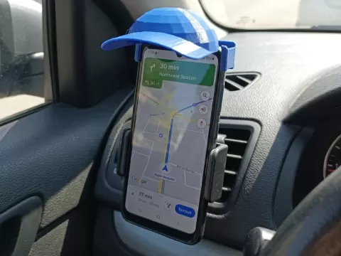 Cellphone hat sun visor shade