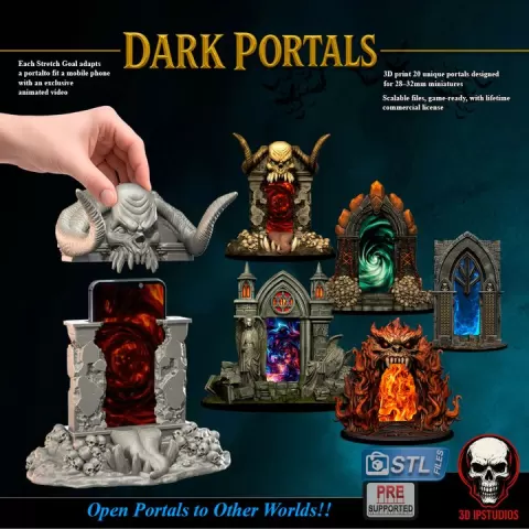DARK PORTALS – 3D Printable Fantasy Portals by Ismael Panadero Garcia