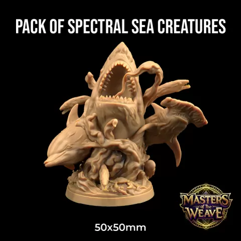 Pack of Spectral Sea Creatures | PRESUPPORTED | Masters of The Weave by The Dragon Trappers Lodge