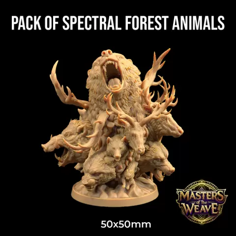 Pack of Spectral Forest Animals | PRESUPPORTED | Masters of The Weave by The Dragon Trappers Lodge