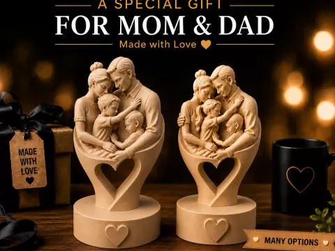 A Special Gift for Mom and Father Daughter - Son