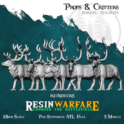 Reindeers, Caribous - Props&Critters: Animals of the World by ResinWarfare