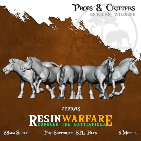 Zebras - Props&Critters: Animals of the World by ResinWarfare