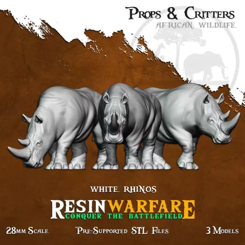 White Rhinos - Props&Critters: Animals of the World by ResinWarfare