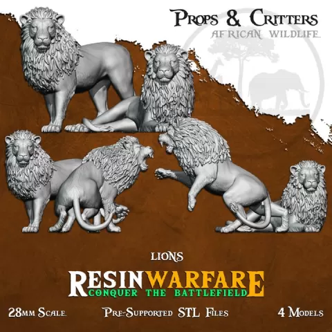 Lions - Props&Critters: Animals of the World by ResinWarfare