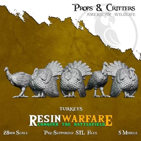 Turkeys - Props&Critters: Animals of the World by ResinWarfare