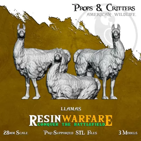 Llamas - Props&Critters: Animals of the World by ResinWarfare