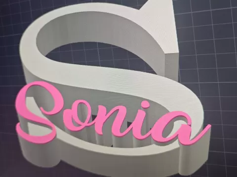 Nombre Sonia con letra S (Personalizable)