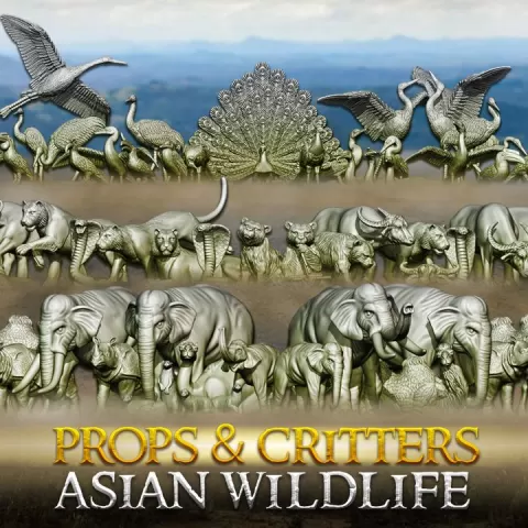 Asian Wildlife Pack - Props&Critters: Animals of the World by ResinWarfare