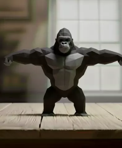 gorilla lowpoly