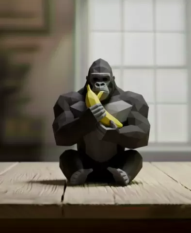 gorilla lowpoly