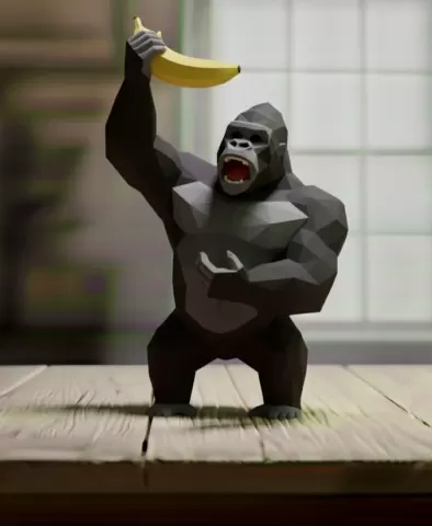 gorilla lowpoly