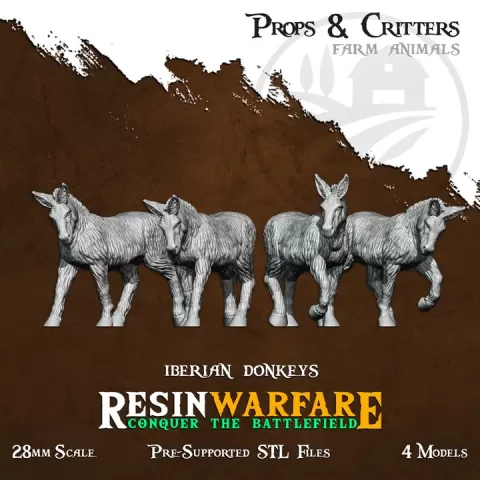 Iberian Donkeys - Props&Critters: Animals of the World by ResinWarfare