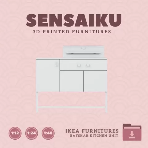 Miniature Replica 05. BATSKAR Charcoal Grill for Miniature Dollhouse IKEA 3D Print (1:12,24,48)