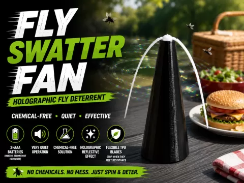 Fly Swatter Fan – Holographic Fly Deterrent