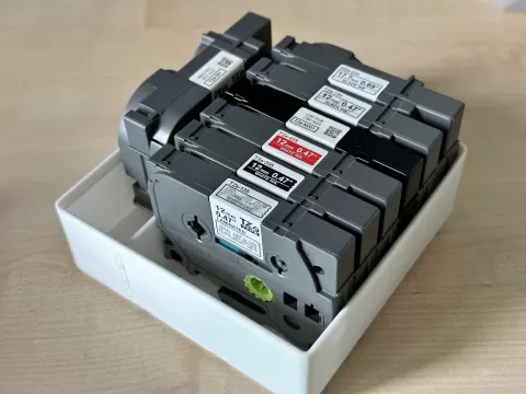 Brother P-touch TZe Label Tape Gridfinity Storage Box