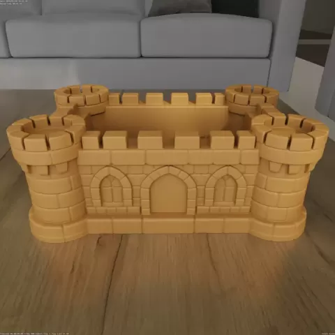 Castle Planter container STL for 3D print