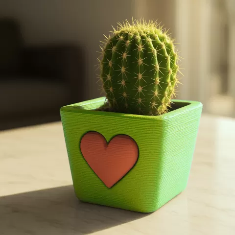 Love Heart Shape Planter, Minimalist Cute Flower Pot, Surprise and Gift for Couple, Love Gift