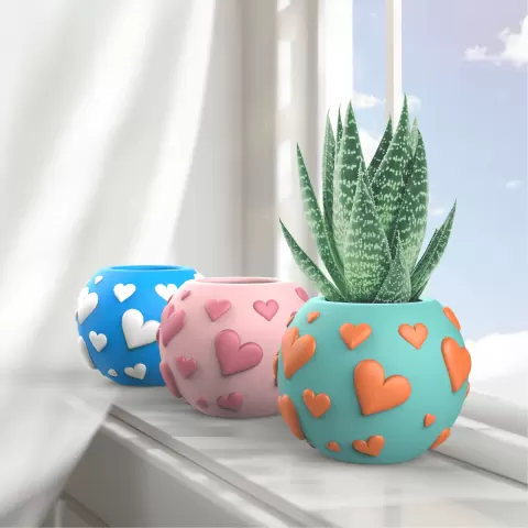 Love Heart Shape Planter, Valentine's Day Love Decor, Surprise and Gift for Couple, Love Gift