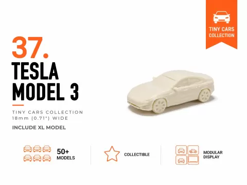 Tiny Tesla Model 3 - Mini Cars Series