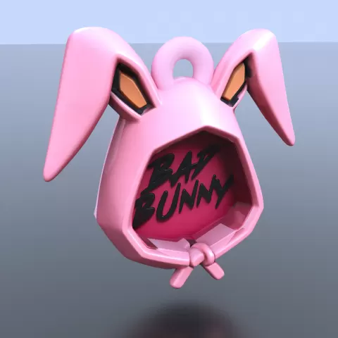 Bad Bunny Keychain 3D print