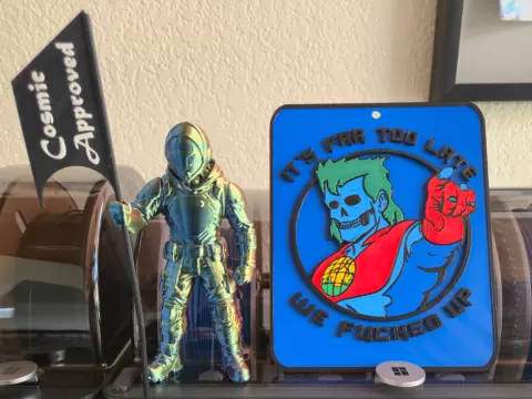 Captain Planet Funny Sign