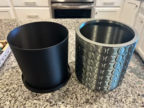 Decorative Trash Can - Hidden Bag Edge