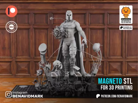 STL Magneto Sculpture for 3D Print