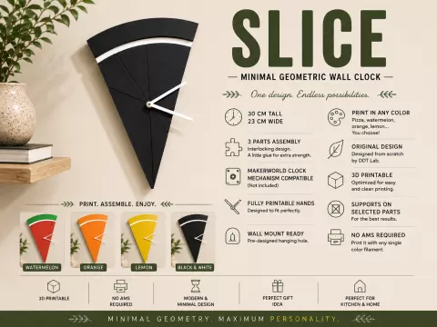 SLICE – Minimal Geometric Wall Clock