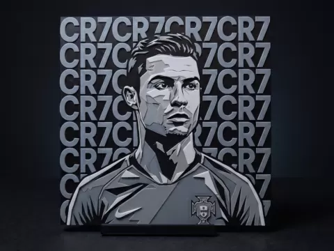CR7 Ronaldo Portrait - Hueforge