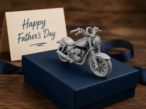 Father's Day Motorcycle Keychain Gift