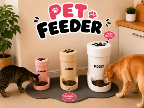 Pet Feeder with Bowl