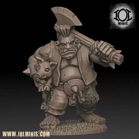 15mm Fantasy Ogre Mercenary by Imitation of Life Miniatures