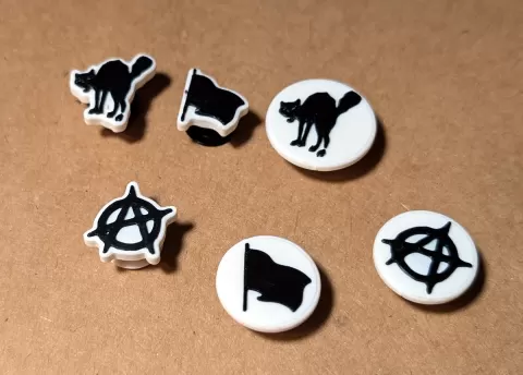 No Crocs No Masters: anarchy clog charms