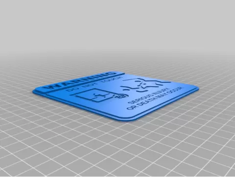 [remix] Printer Warning Sign - Do Not Touch - elevated