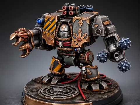 Heavy Grimdark Walker Mech | Sci-Fi Miniature