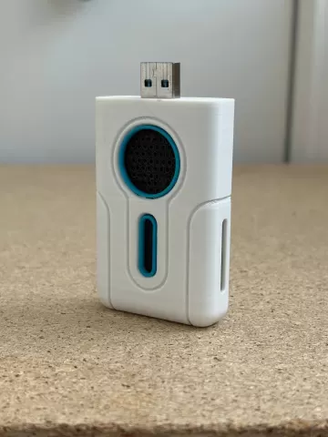 Sci-fi-style mSATA SSD to USB adapter