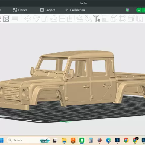 2000 LAND ROVER DEFENDER, detailed hollow model, shell style body, great for rc, trucks, rock crawlers, scale build, display, resin and fdm printable, stl file