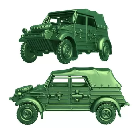 VW Kubelwagen / VW Kubelwagen 3d / Volkswagen Kübelwagen / Kubelwagen Typ 239 Holzgas