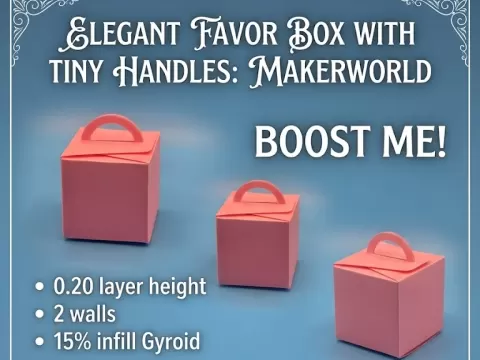 Minimalist Cube Favor Box Bombonier