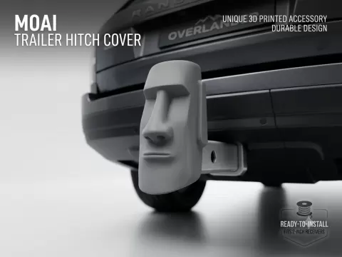 Moai Statue Trailer Hitch Cover 2-Inch Receiver