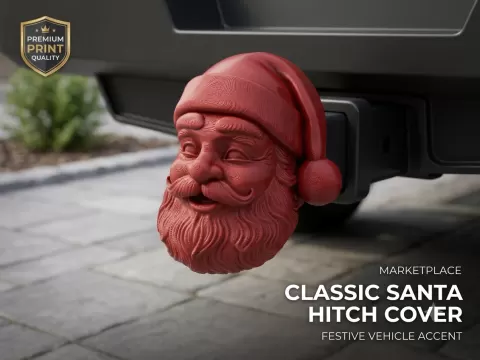 Santa Claus Trailer Hitch Cover 2-Inch Receiver