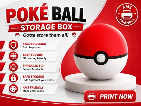 Pokeball Storage Ball Box Pokemon Secret Container